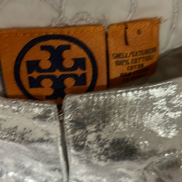 Tory Burch metallic tunic for ladies in silver and white, size 6, EUC - Picture 5 of 5